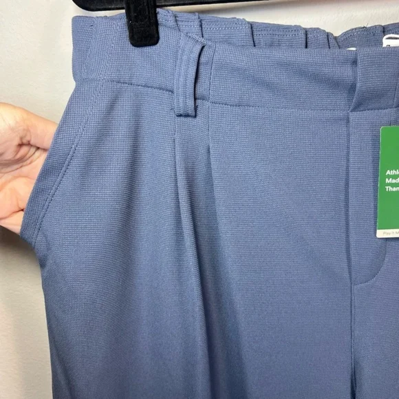 Halara Flex High Waist Pocket Wide Leg Waffle Work Pants Blue Gray NEW XL Petite - Picture 5 of 14